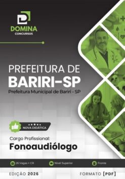 Fonoaudiólogo Bariri SP | Apostila 2026