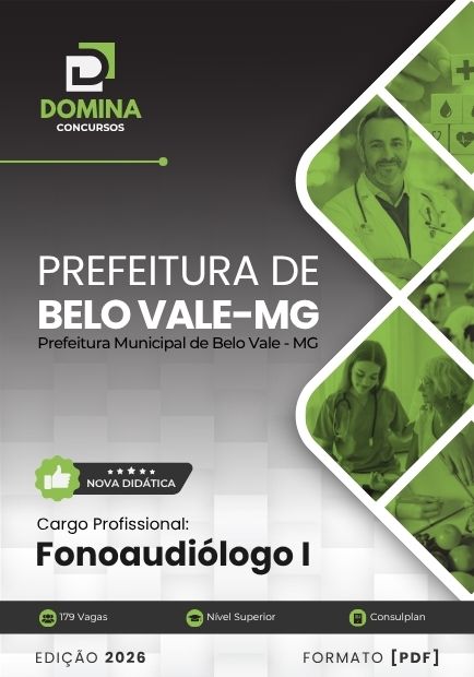 Fonoaudiólogo Belo Vale MG | Apostila 2026 1 Fonoaudiólogo Belo Vale MG | Apostila 2026