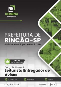 Leiturista Entregador de Avisos Rincão SP | Apostila 2026