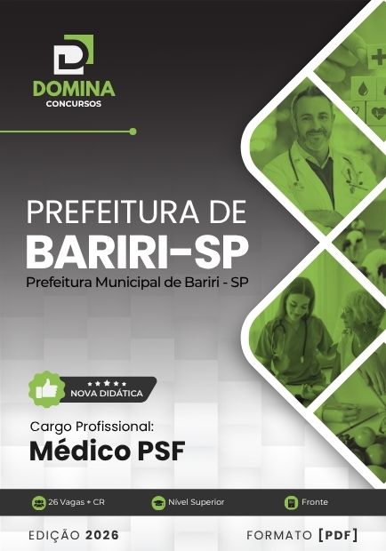 Médico PSF Bariri SP | Apostila 2026 1 Médico PSF Bariri SP | Apostila 2026