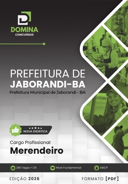 Merendeiro Jaborandi BA | Apostila 2026 1 Merendeiro Jaborandi BA | Apostila 2026