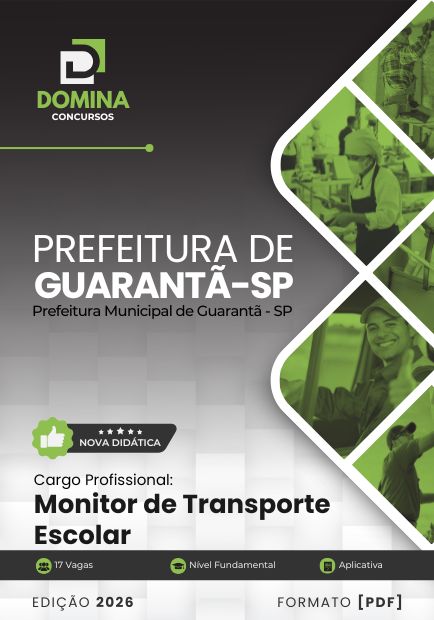 Monitor de Transporte Escolar Guarantã SP | Apostila 2026 1 Monitor de Transporte Escolar Guarantã SP | Apostila 2026