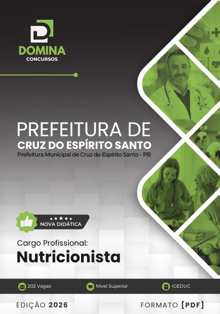 Nutricionista Cruz do Espírito Santo PB | Apostila 2026 1 Nutricionista Cruz do Espírito Santo PB | Apostila 2026