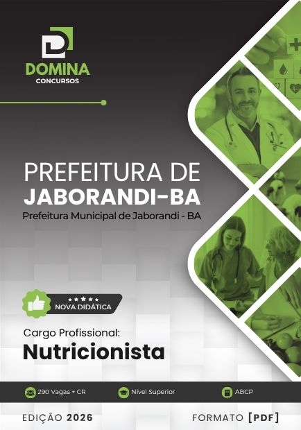 Nutricionista Jaborandi BA | Apostila 2026 1 Nutricionista Jaborandi BA | Apostila 2026