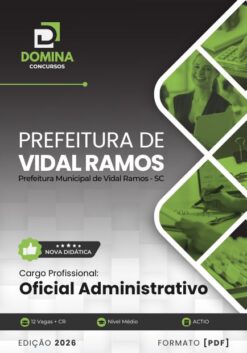 Oficial Administrativo Vidal Ramos SC | Apostila 2026