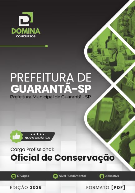 Oficial de Conservação Guarantã SP | Apostila 2026 1 Oficial de Conservação Guarantã SP | Apostila 2026