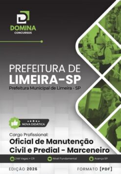 Oficial Manutenção Civil Predial Marceneiro Limeira SP | Apostila 2026