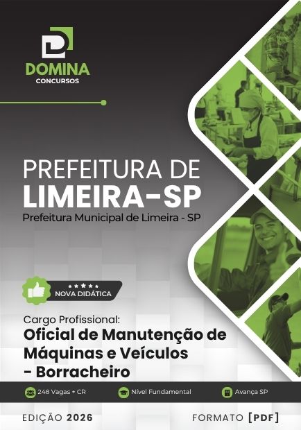 Oficial Manutenção Máquinas Borracheiro Limeira SP | Apostila 2026 1 Oficial Manutenção Máquinas Borracheiro Limeira SP | Apostila 2026