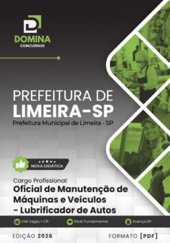 Oficial Manutenção Máquinas Lubrificador de Autos Limeira SP | Apostila 2026