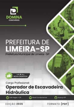 Operador de Escavadeira Hidráulica Limeira SP | Apostila 2026