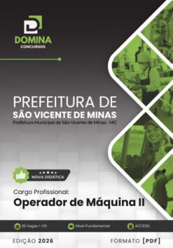 Operador de Máquina II São Vicente de Minas MG | Apostila 2026
