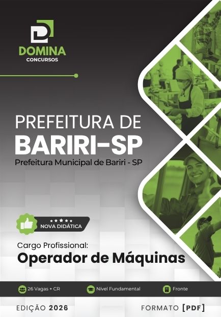 Operador de Máquinas Bariri SP | Apostila 2026 1 Operador de Máquinas Bariri SP | Apostila 2026