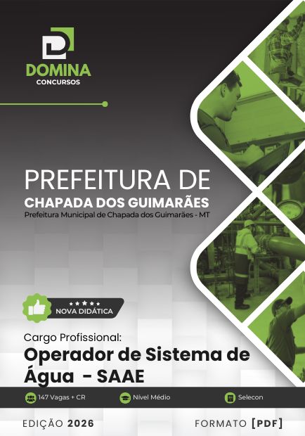 Operador de Sistema de Água SAAE de Chapada dos Guimarães MT | Apostila 2026 1 Operador de Sistema de Água SAAE de Chapada dos Guimarães MT | Apostila 2026