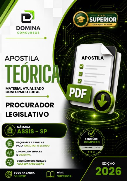 Procurador Legislativo Câmara Assis SP | Apostila 2026 1 Procurador Legislativo Câmara Assis SP | Apostila 2026