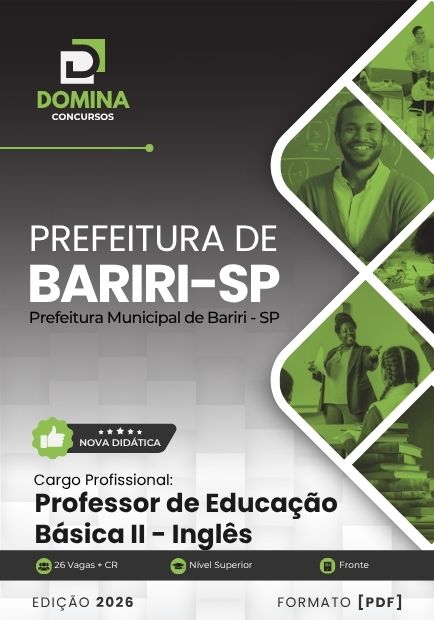 Professor de Inglês Bariri SP | Apostila 2026 1 Professor de Inglês Bariri SP | Apostila 2026