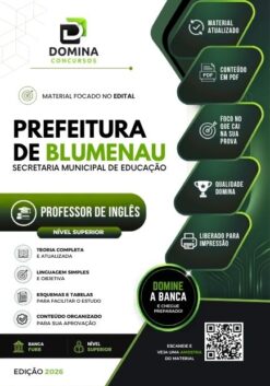 Professor de Inglês Blumenau SC | Apostila 2026