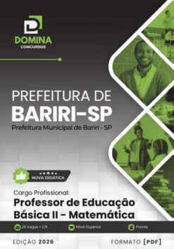 Professor de Matemática Bariri SP | Apostila 2026
