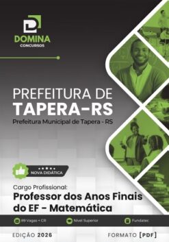 Professor de Matemática Tapera RS | Apostila 2026