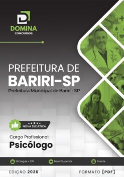 Psicólogo Bariri SP | Apostila 2026