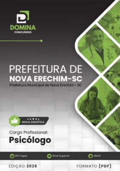 Psicólogo Nova Erechim SC | Apostila 2026