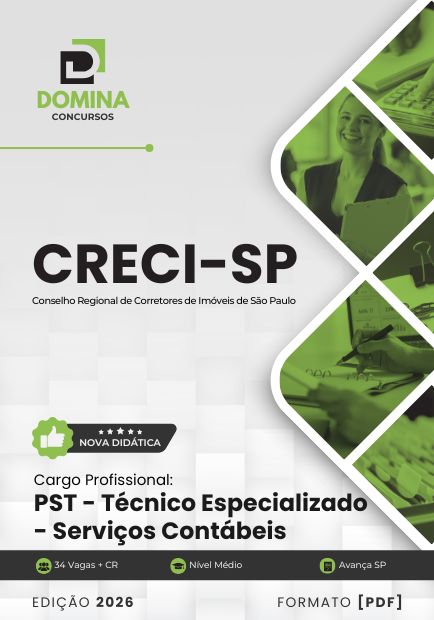 PST Técnico de Serviços Contábeis CRECI SP | Apostila 2026 1 PST Técnico de Serviços Contábeis CRECI SP | Apostila 2026