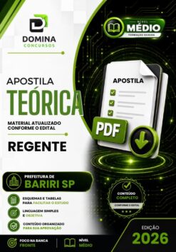 Regente Prefeitura Bariri SP | Apostila 2026