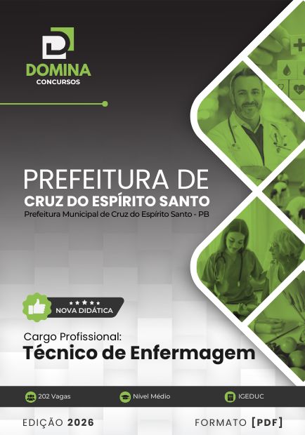 Técnico de Enfermagem Cruz do Espírito Santo PB | Apostila 2026 1 Técnico de Enfermagem Cruz do Espírito Santo PB | Apostila 2026
