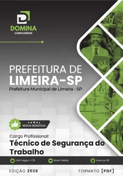 Técnico de Segurança do Trabalho Limeira SP | Apostila 2026 1 Técnico de Segurança do Trabalho Limeira SP | Apostila 2026