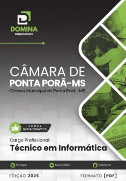 Técnico em Informática Câmara Ponta Porã MS | Apostila 2026