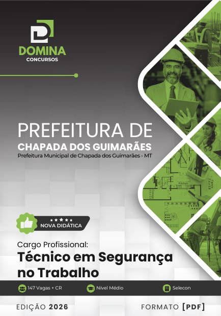 Técnico em Segurança no Trabalho Chapada dos Guimarães MT | Apostila 2026 1 Técnico em Segurança no Trabalho Chapada dos Guimarães MT | Apostila 2026