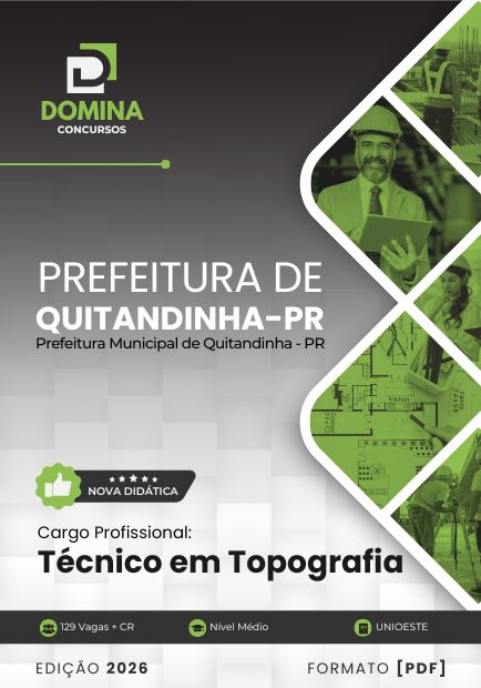 Técnico em Topografia Quitandinha PR | Apostila 2026 1 Técnico em Topografia Quitandinha PR | Apostila 2026