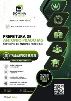 Trabalhador Braçal Antônio Prado de Minas MG | Apostila 2026