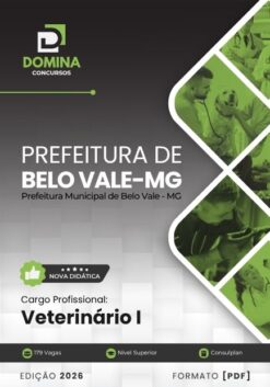 Veterinário Belo Vale MG | Apostila 2026