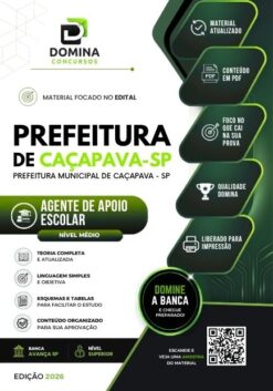 Agente de Apoio Escolar Prefeitura Caçapava SP | Apostila 2026