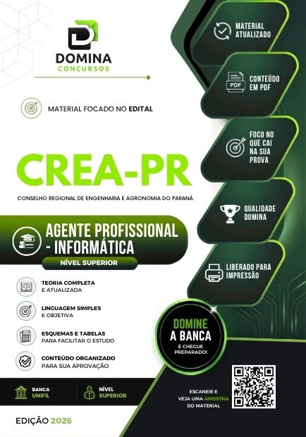 Agente Profissional Informática CREA PR | Apostila 2026 1 Agente Profissional Informática CREA PR | Apostila 2026