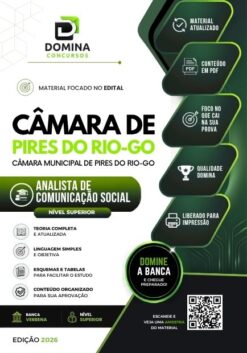 Analista de Comunicação Social Câmara Pires do Rio GO | Apostila 2026