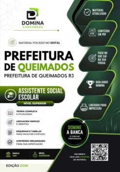 Assistente Social Escolar Queimados RJ | Apostila 2026