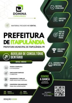 Auxiliar de Consultório Dentário Itaipulândia PR | Apostila 2026
