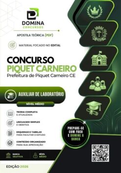Auxiliar de Laboratório Piquet Carneiro CE | Apostila 2026