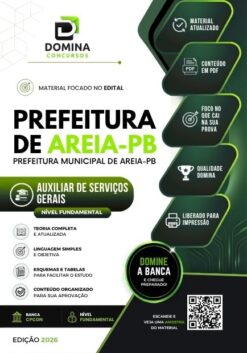 Auxiliar de Serviços Gerais Areia PB | Apostila 2026
