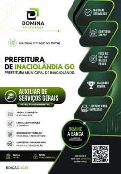 Auxiliar de Serviços Gerais Inaciolândia GO | Apostila 2026