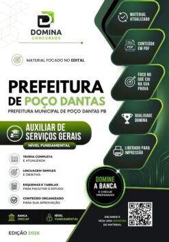 Auxiliar de Serviços Gerais Poço Dantas PB | Apostila 2026