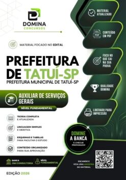 Auxiliar de Serviços Gerais Tatuí SP | Apostila 2026