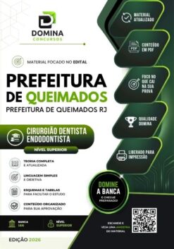 Cirurgião Dentista Endodontista Queimados RJ | Apostila 2026