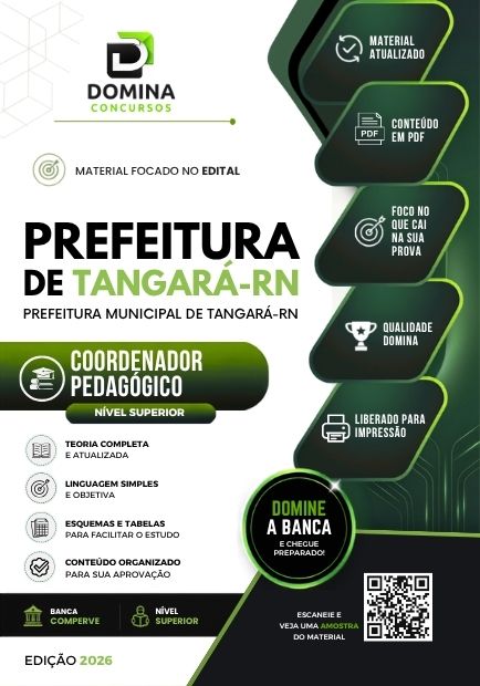 Coordenador Pedagógico Tangará RN | Apostila 2026 1 Coordenador Pedagógico Tangará RN | Apostila 2026