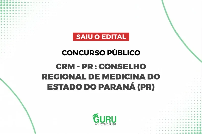 Concurso CRM – PR : Edital publicado com salários de até R$ 6.994,40 Concurso CRM – PR : Edital publicado com salários de até R$ 6.994,40