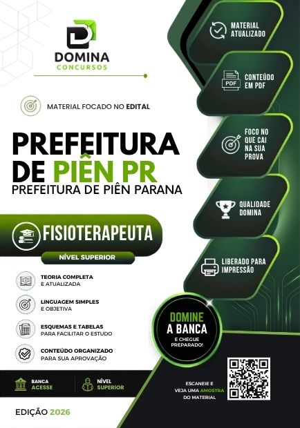 Fisioterapeuta Piên PR | Apostila 2026 1 Fisioterapeuta Piên PR | Apostila 2026