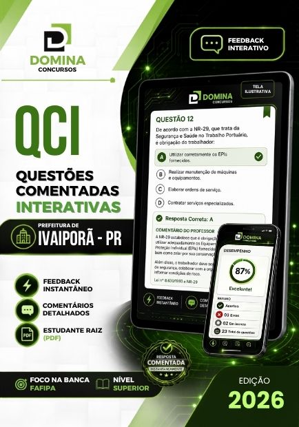 Ivaiporã PR - Nível Superior | 1000 Questões Comentadas 2026 1 Ivaiporã PR - Nível Superior | 1000 Questões Comentadas 2026