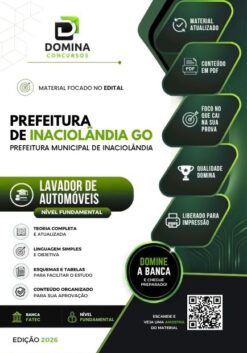 Lavador de Automóveis Inaciolândia GO | Apostila 2026