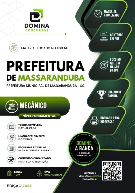 Mecânico Massaranduba SC | Apostila 2026 1 Mecânico Massaranduba SC | Apostila 2026